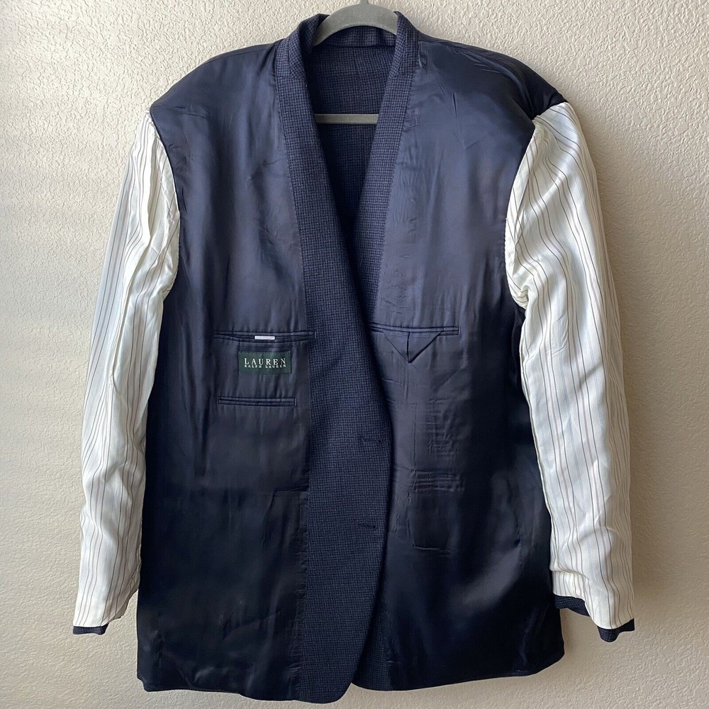 Lauren Ralph Lauren Men’s Navy Blue Sport Coat Blazer - Picture 6 of 8